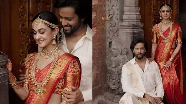 Umapathy Ramaiah And Aishwarya Arjun Get Married At Hanuman Temple In Chennai Umapathy Ramaiah And Aishwarya Arjun Get Married At Hanuman Temple In Chennai