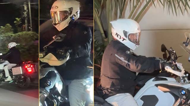 Ajith Kumar Bike Stunt In Hyderabad VIDEO