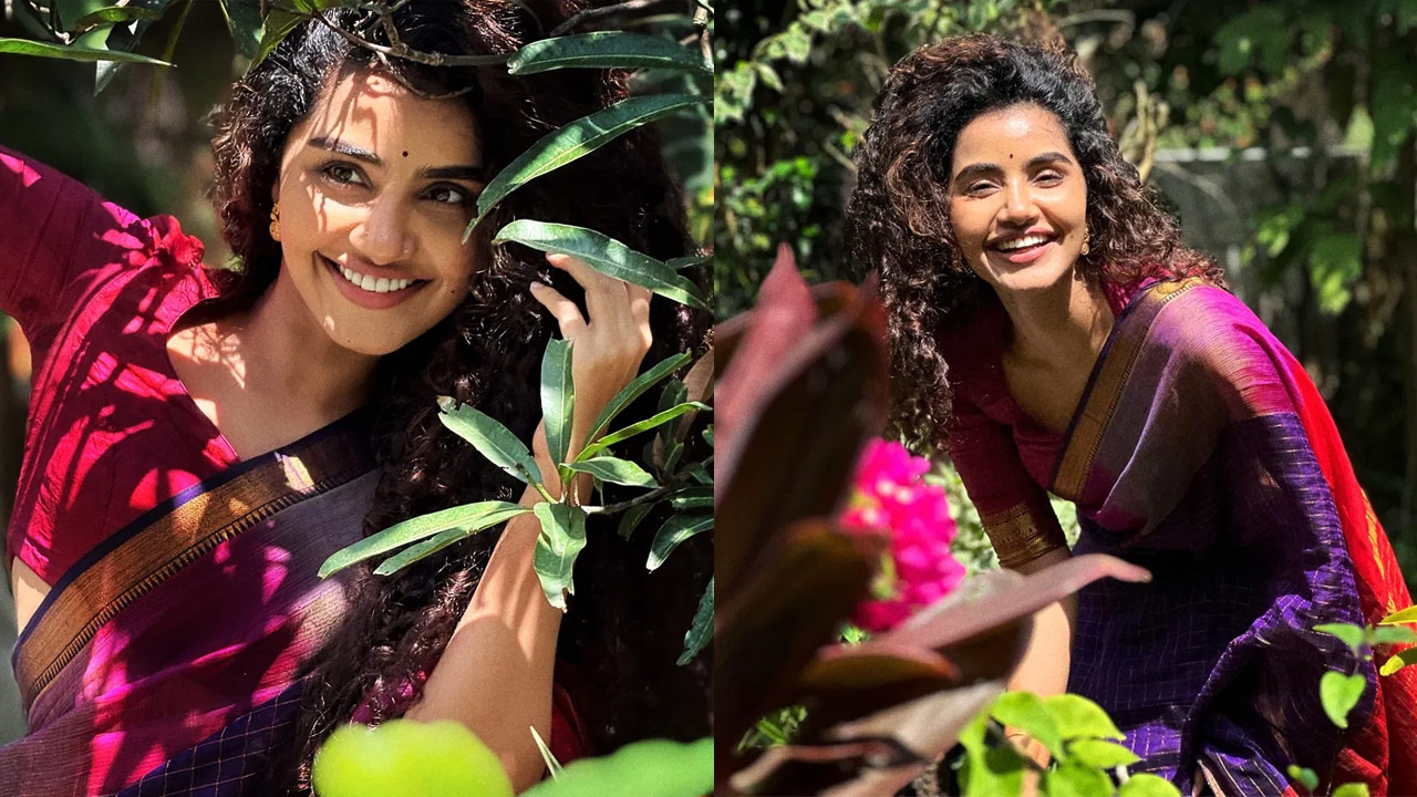 Anupama Stuns in a Beautiful Saree Look Anupama Stuns in a Beautiful Saree Look