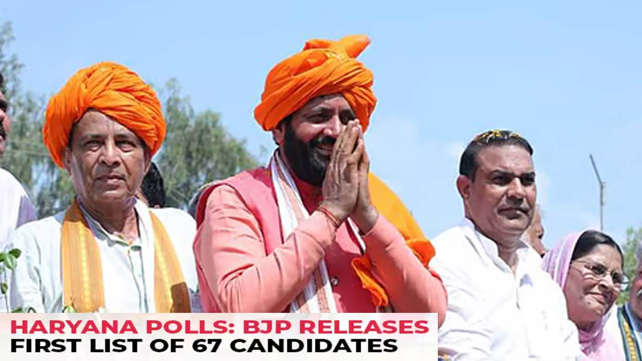 BJP Unveils First List of 67 Candidates for Haryana Assembly Polls