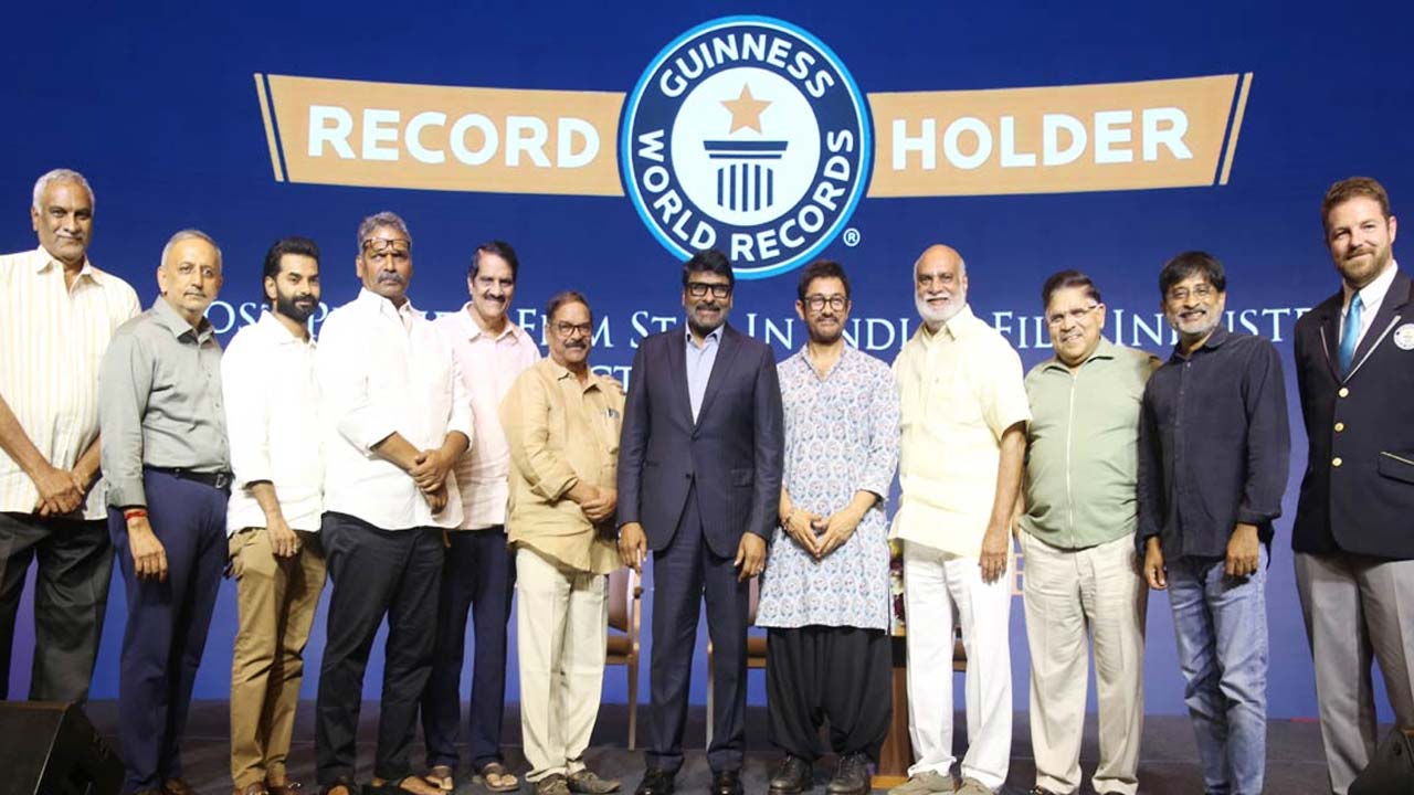 Chiranjeevi Sets Guinness World Record for Dance Despite Illness Chiranjeevi Sets Guinness World Record for Dance Despite Illness