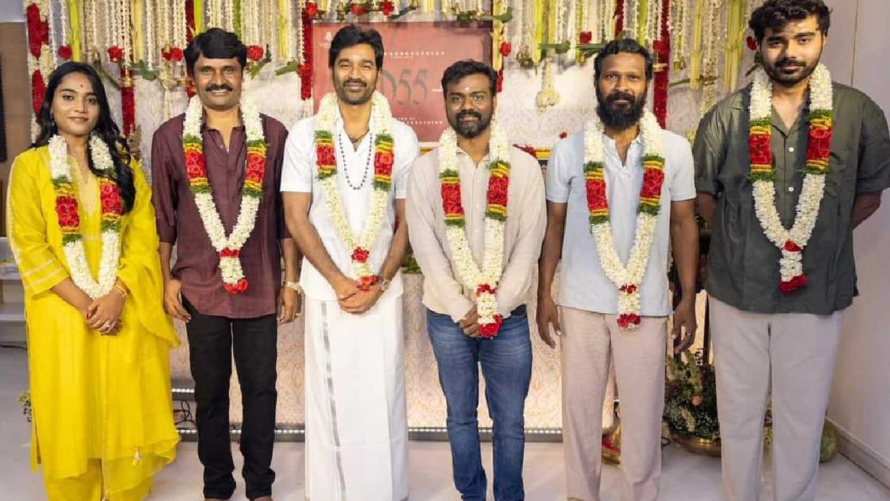 Dhanush's D55: New Movie with 'Amaran' Director Rajkumar Periyaswamy Launched Dhanush's D55: New Movie with 'Amaran' Director Rajkumar Periyaswamy Launched