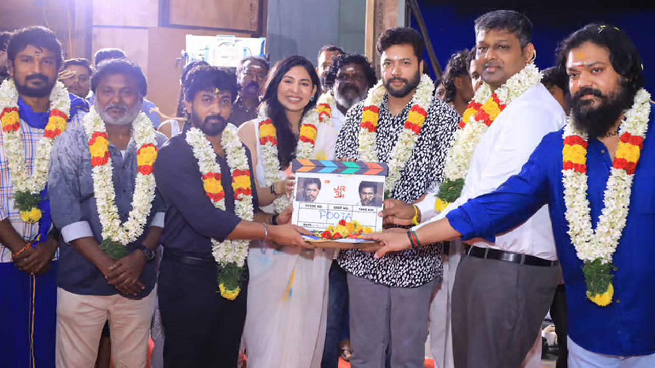 Jayam Ravi's JR 34 with Ganesh K Babu Begins with a Pooja Ceremony