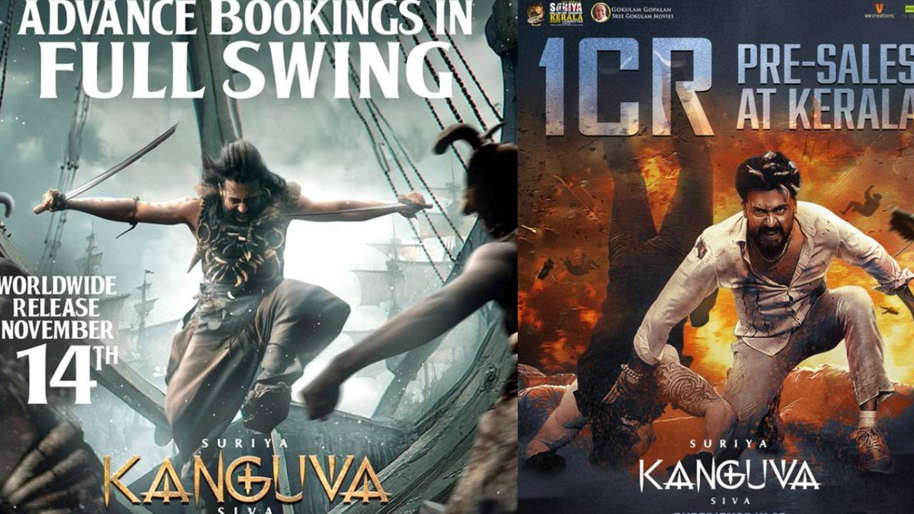 Kanguva Sets New Record in Kerala with ₹1.05 Crore in Advance Bookings Ahead of Release Kanguva Sets New Record in Kerala with ₹1.05 Crore in Advance Bookings Ahead of Release