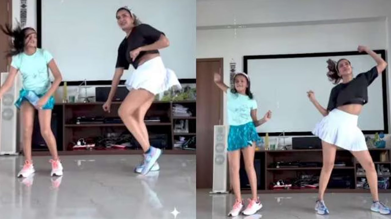 Manchu Lakshmi and Daughter's Viral Dance Video Sparks Buzz and Controversy Manchu Lakshmi and Daughter's Viral Dance Video Sparks Buzz and Controversy