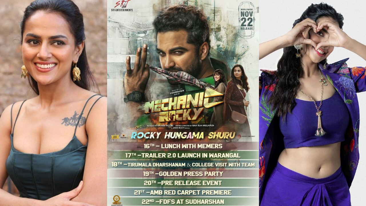 Vishwak Sen's Mechanic Rocky Set for Grand Pre Release Event Vishwak Sen's Mechanic Rocky Set for Grand Pre Release Event