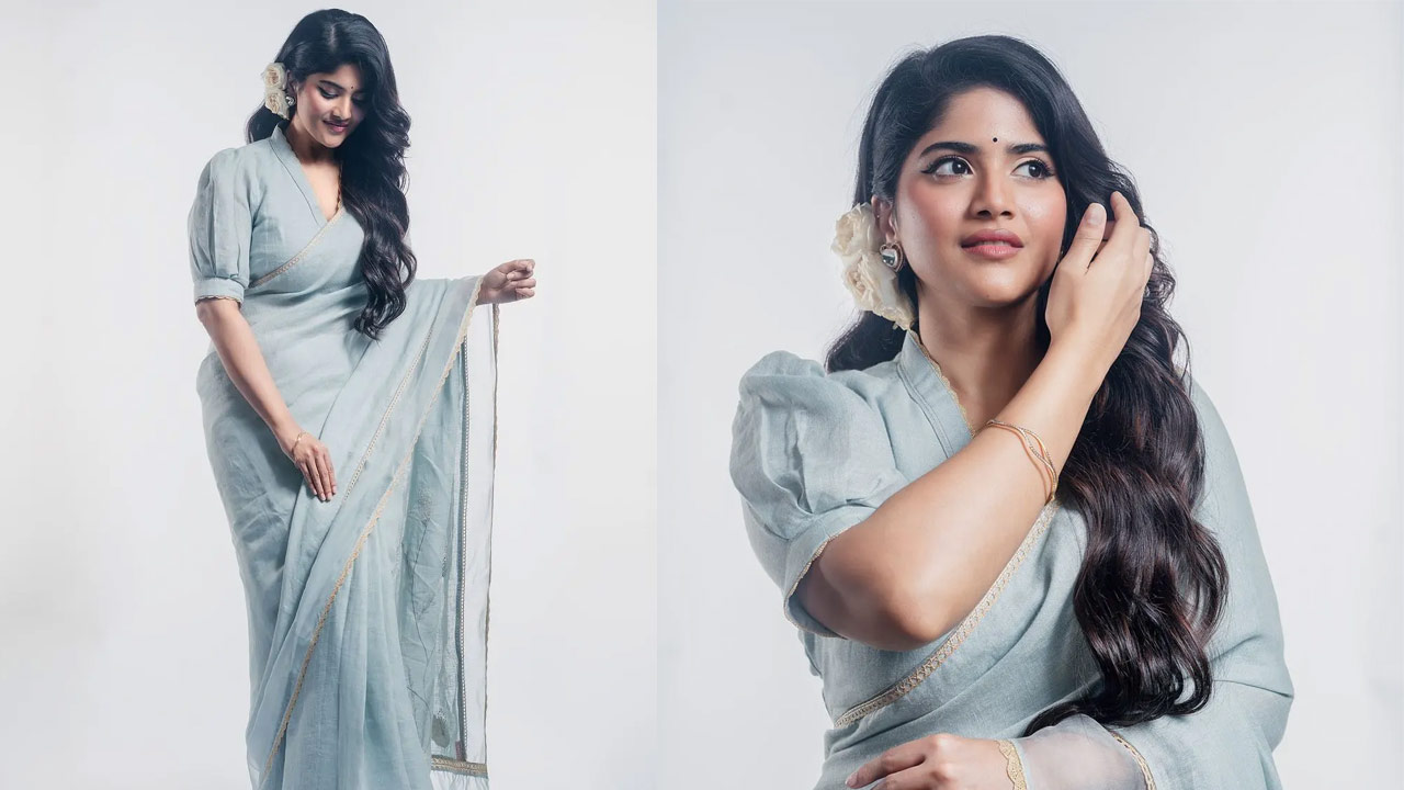 Megha Akash Stuns in a Saree with Vintage Looks Megha Akash Stuns in a Saree with Vintage Looks