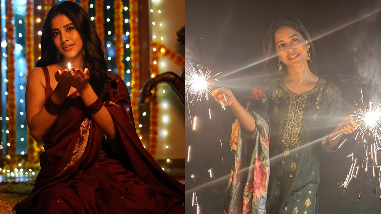 Nabha Natesh Diwali Celebrations Photos