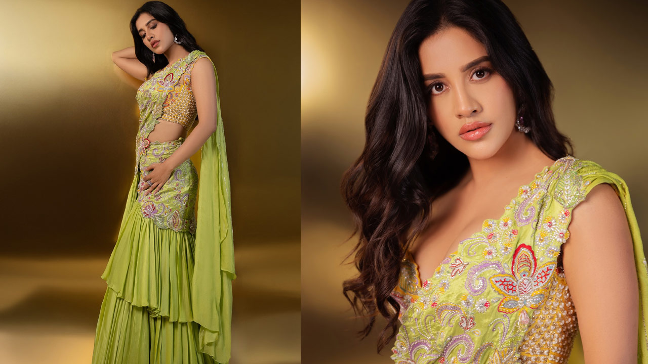 Nabha Natesh Stuns in a Saree with Her Mesmerizing Beauty