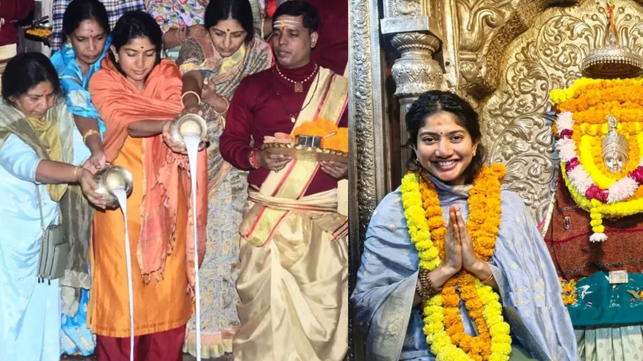 Natural Beauty Sai Pallavi Visits Kashi and Darshans Annapurnadevi Photos