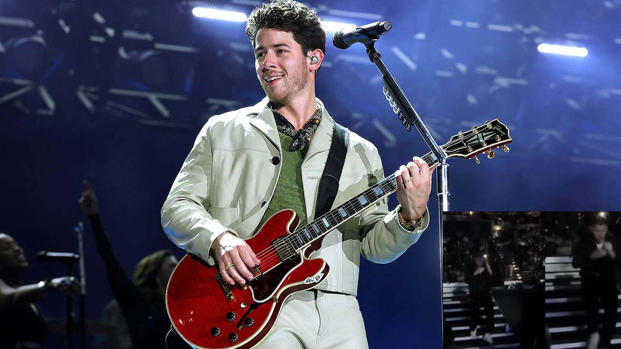 Nick Jonas Runs for Cover After Laser Incident at Prague Concert Nick Jonas Runs for Cover After Laser Incident at Prague Concert
