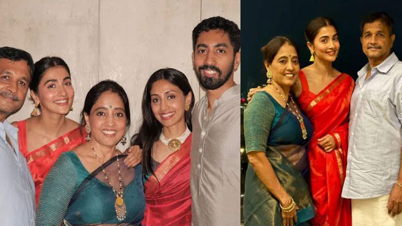Pooja Hegde Celebrates Diwali with Her Parents