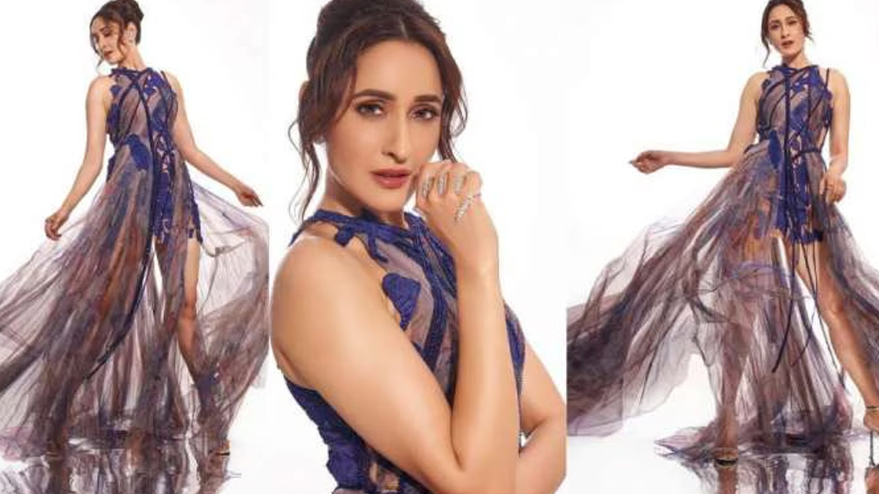 Pragya Jaiswal Blue Dress Photos