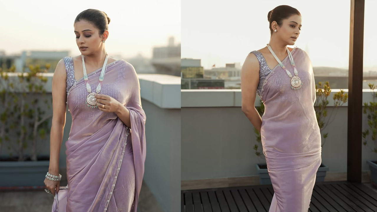 Priyamani's Elegant Look in a Purple Saree