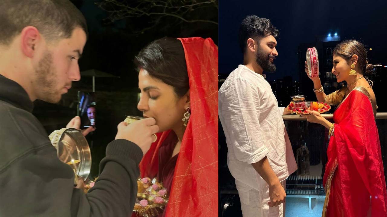 Bollywood actresses celebrated Karva Chauth in traditional attire