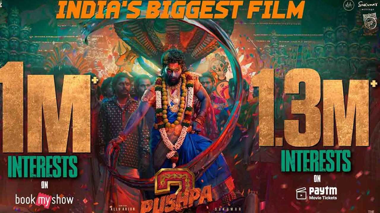  Pushpa 2 Sets Record with 1 Million Interests on Book My Show Ahead of Release