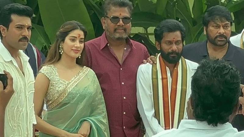 Ram Charan and Janhvi Kapoor Launch RC16 with Pooja Ceremony