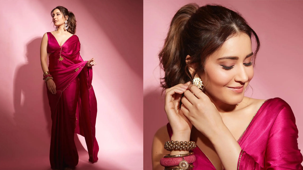 Rashi Khanna Impresses in a Unique Saree Look Rashi Khanna Impresses in a Unique Saree Look