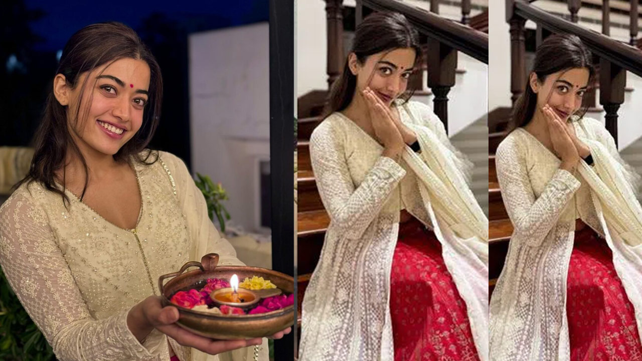 Rashmika Mandanna Diwali Celebration Photos