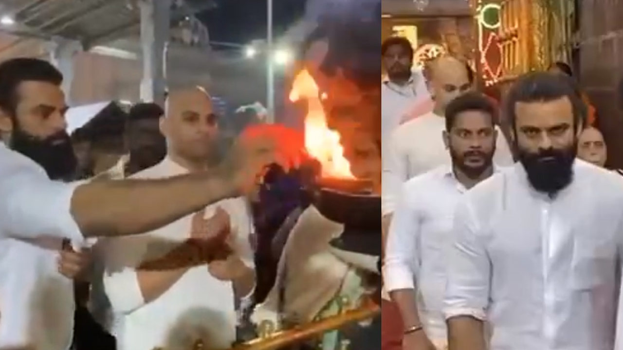 Sai Durgha Tej's Viral Swamiji Look in Tirumala: Fans Buzzing About SDT18 Sai Durgha Tej's Viral Swamiji Look in Tirumala: Fans Buzzing About SDT18