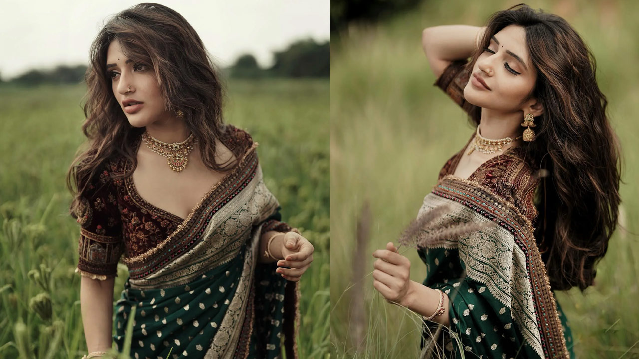 Sreeleela Dazzles in a Saree Latest Photo