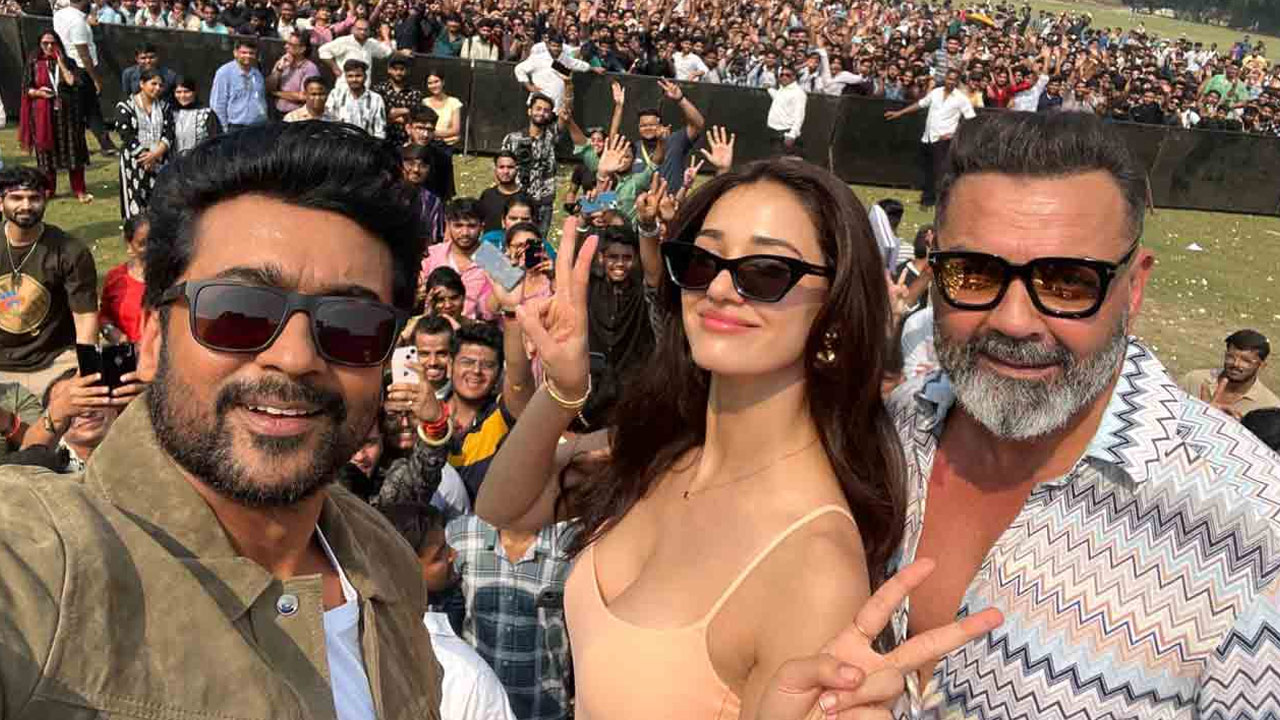 Suriya and Disha Patani Celebrate Kanguva with Fans During North India Promotions
