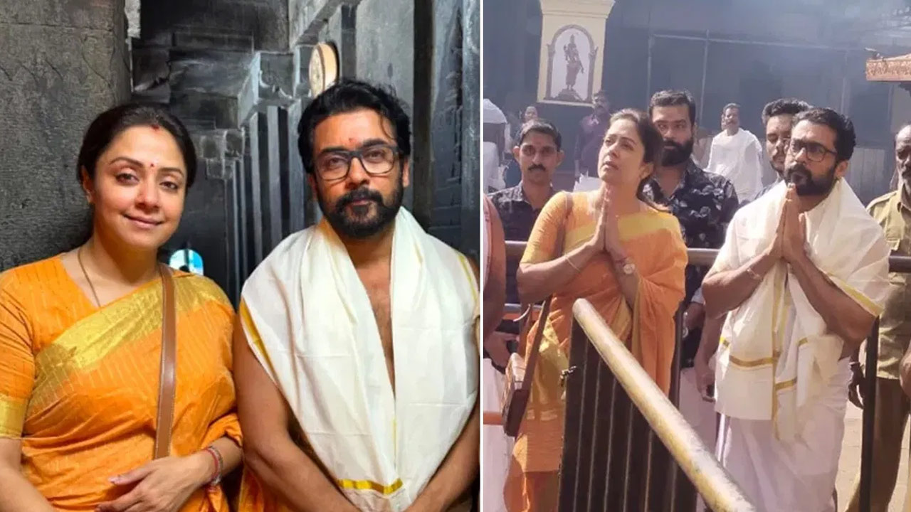 Surya and Jyothika Perform Special Pujas at the Famous Mookambika Temple