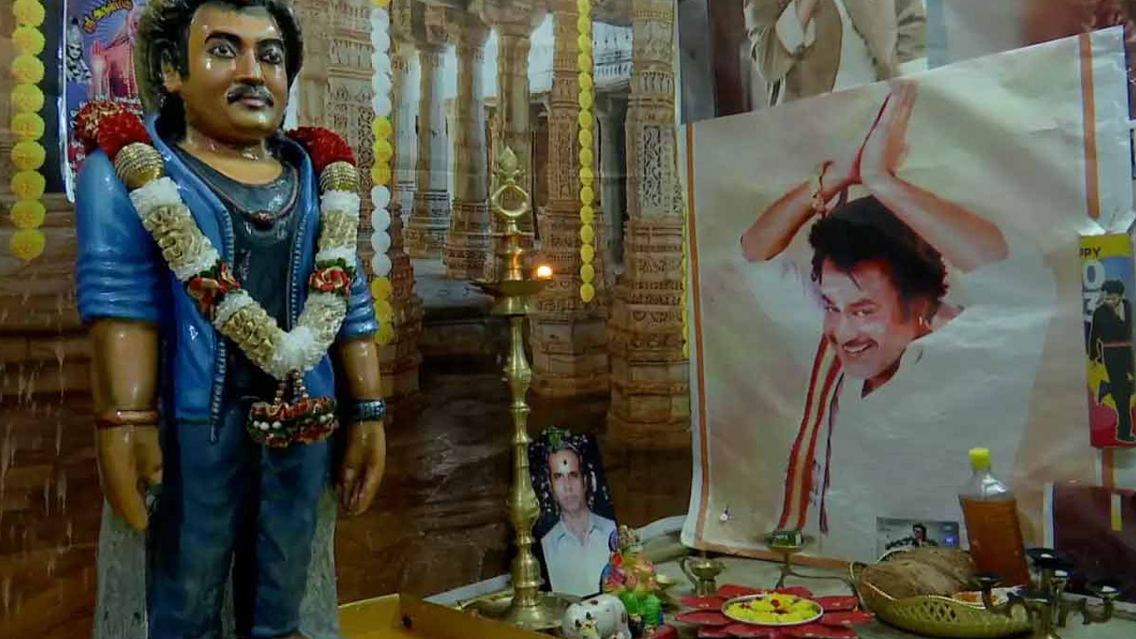 Temple Tribute: Rajinikanth's 74th Birthday Celebrated with New Idol and Rituals