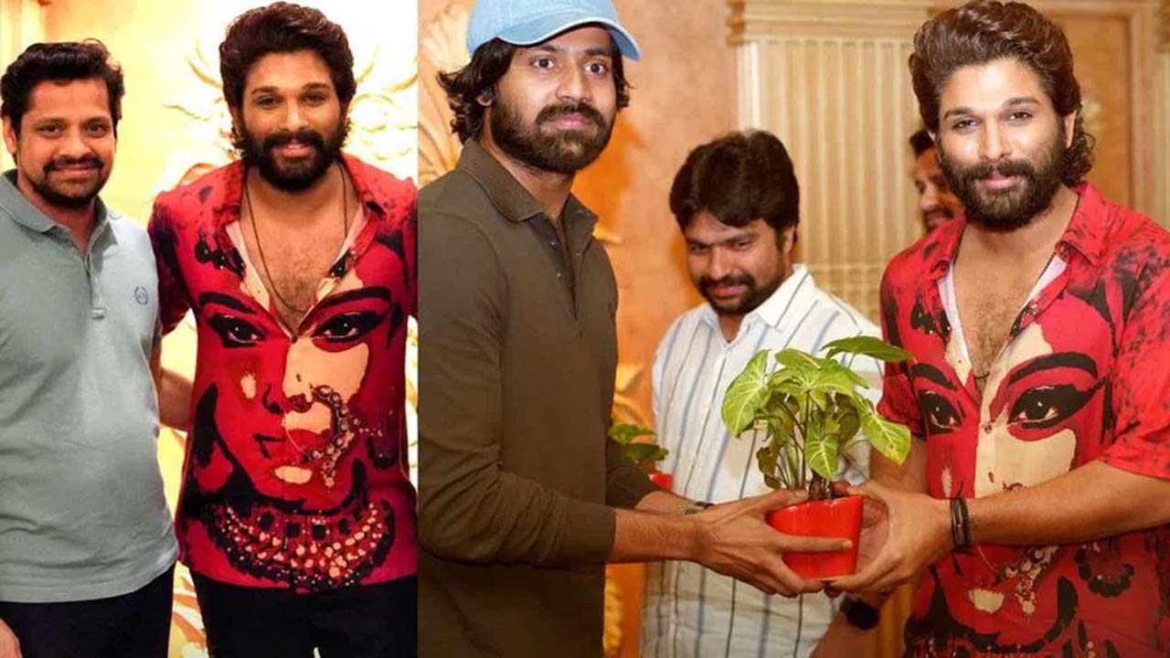 Allu Arjun Congratulates NTR Bammardi: Check Out His Shirt Allu Arjun Congratulates NTR Bammardi: Check Out His Shirt