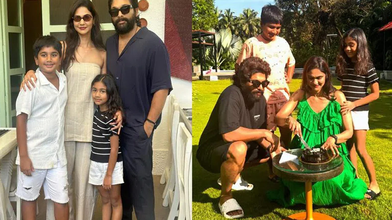 Allu Arjun Chills in Goa with Family for Sneha's Birthday Celebrations
