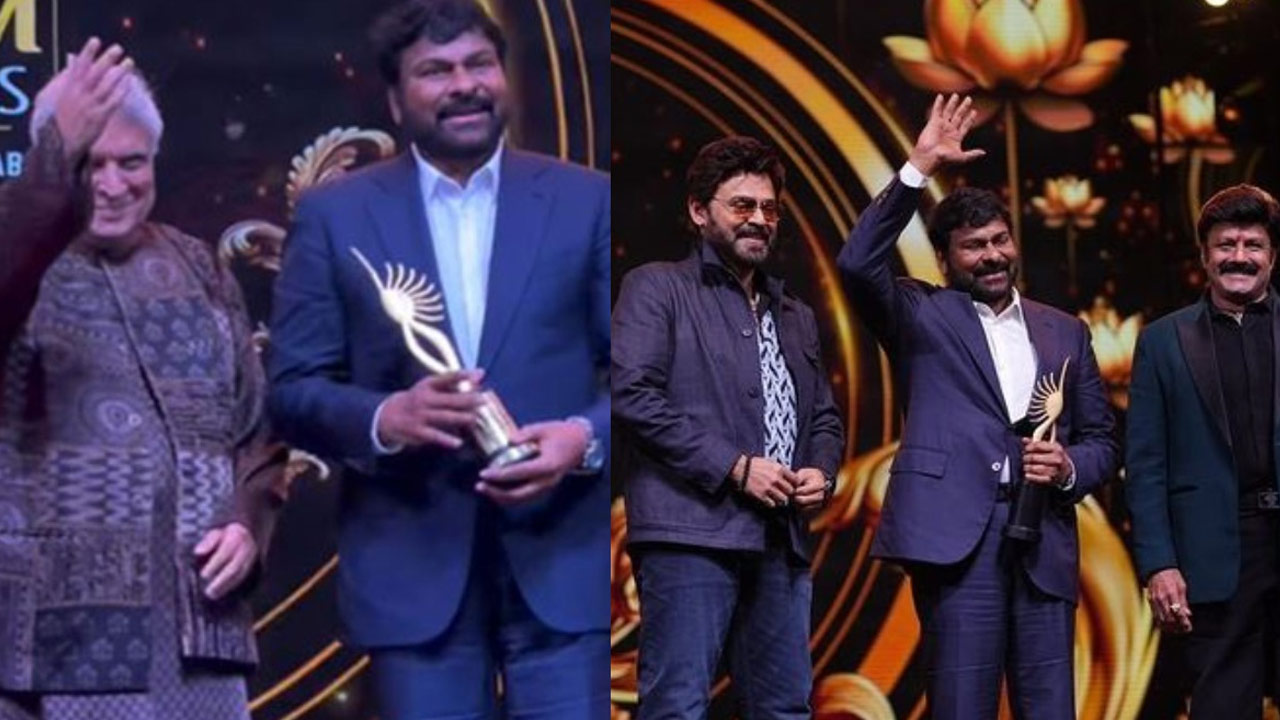 Chiranjeevi Honored with Outstanding Achievement Award at IIFA 2024 in Abu Dhabi Chiranjeevi Honored with Outstanding Achievement Award at IIFA 2024 in Abu Dhabi