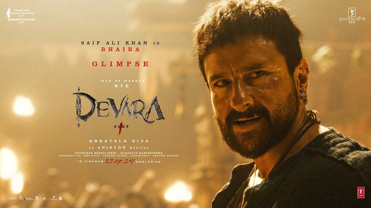 Devara Part 1: Saif Ali Khan's Intense Character Bhaira Revealed Devara Part 1: Saif Ali Khan's Intense Character Bhaira Revealed