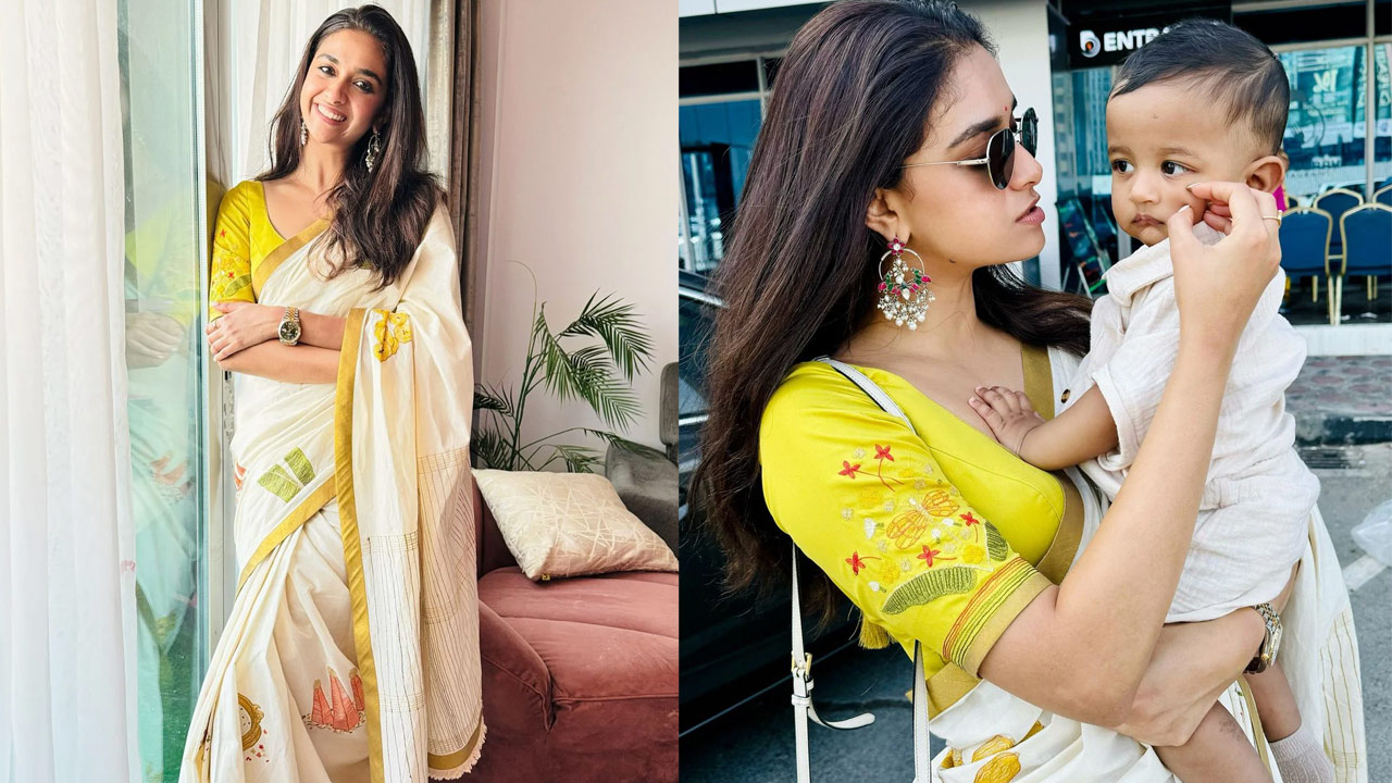 Keerthy Suresh Celebrates Onam with Family in Dubai Keerthy Suresh Celebrates Onam with Family in Dubai