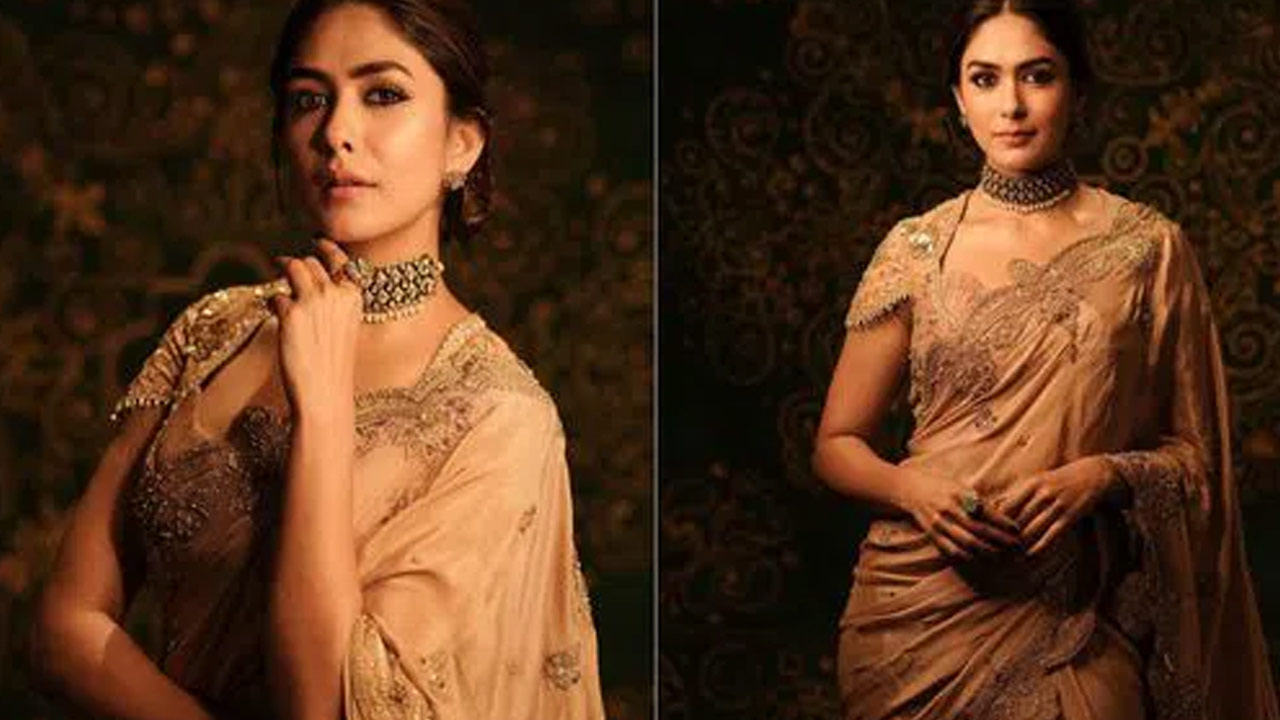 Mrunal Thakur Shines in a Saree