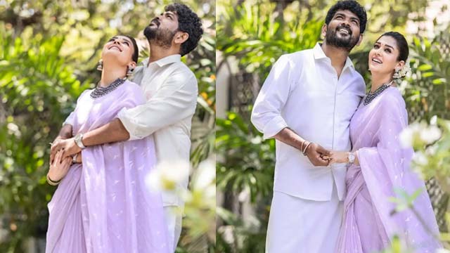 Nayanthara and Vignesh Sivan traditional photos..