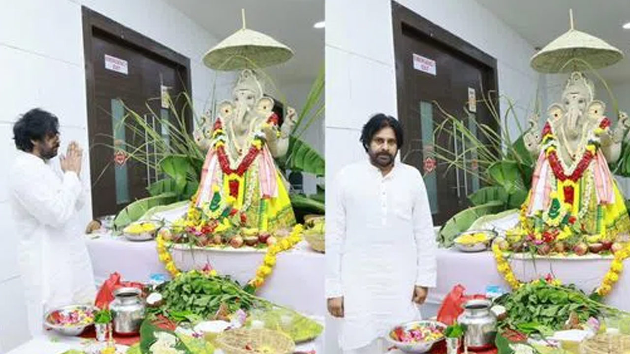 Pawan Kalyan's Ganesh Chaturthi Celebration Photos