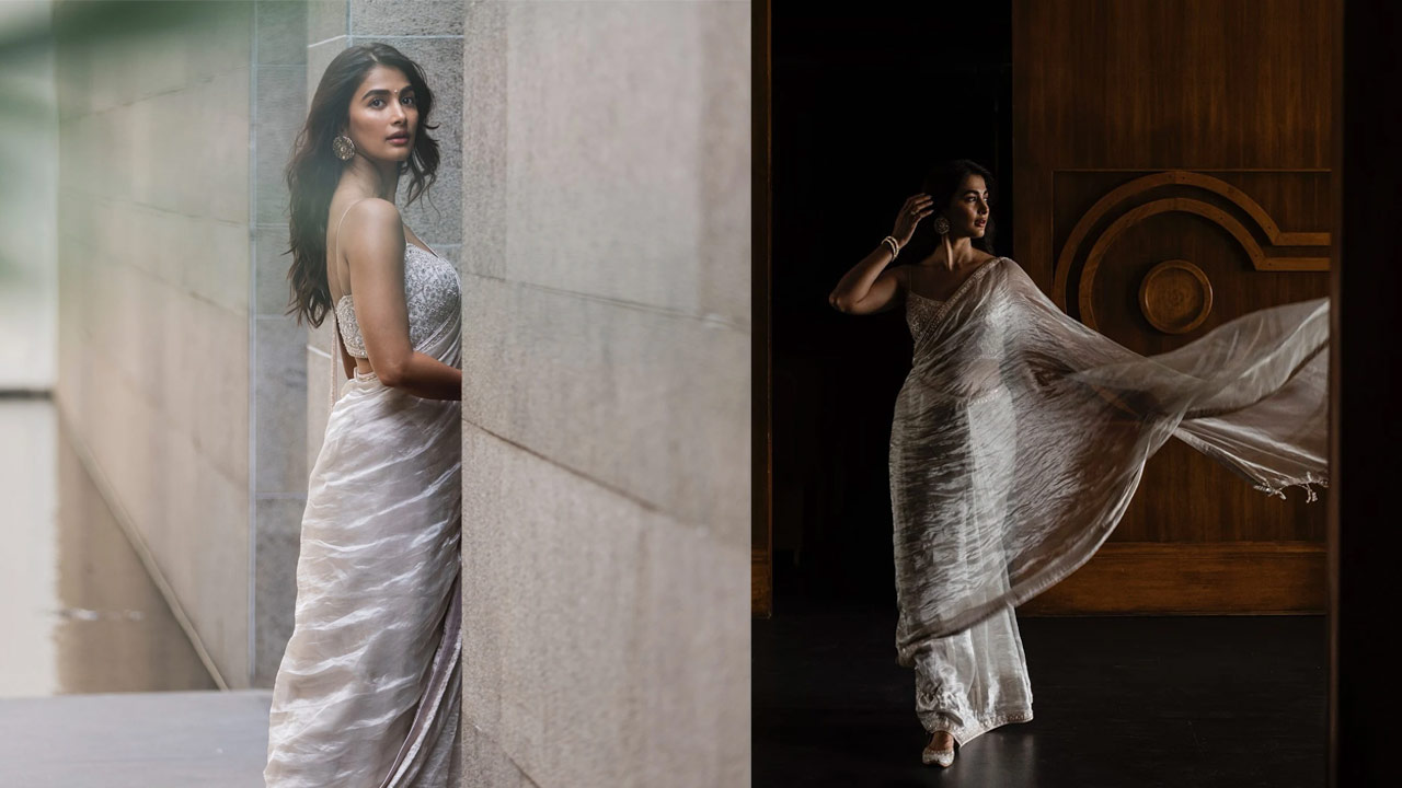 Pooja Hegde's Graceful Moments in a Saree Pooja Hegde's Graceful Moments in a Saree