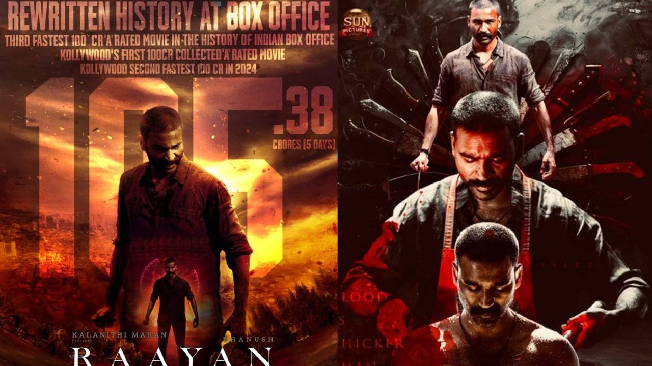 Dhanush's Raayan Sets New Records, Earns â‚¹105.38 Crore