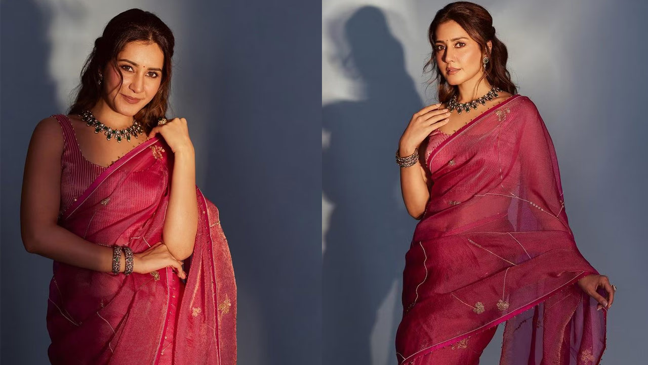 Rashi Khanna Looks Elegant in a Saree Photos