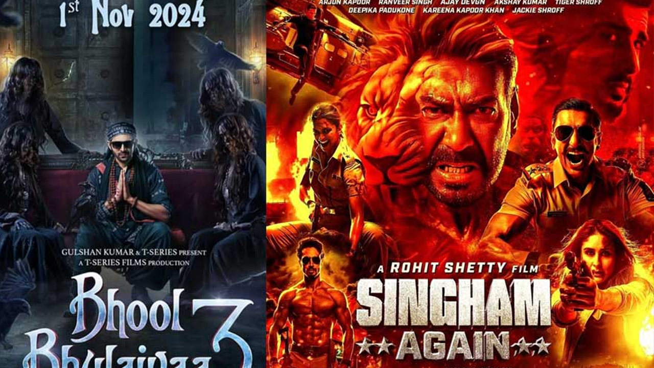 Diwali Showdown: Singham Again vs. Bhool Bhulaiyaa 3