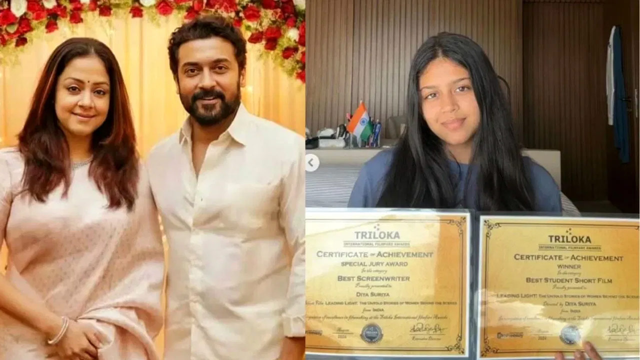 Suriya Celebrates Daughter Diya's Award-Winning Achievement in Emotional Tribute