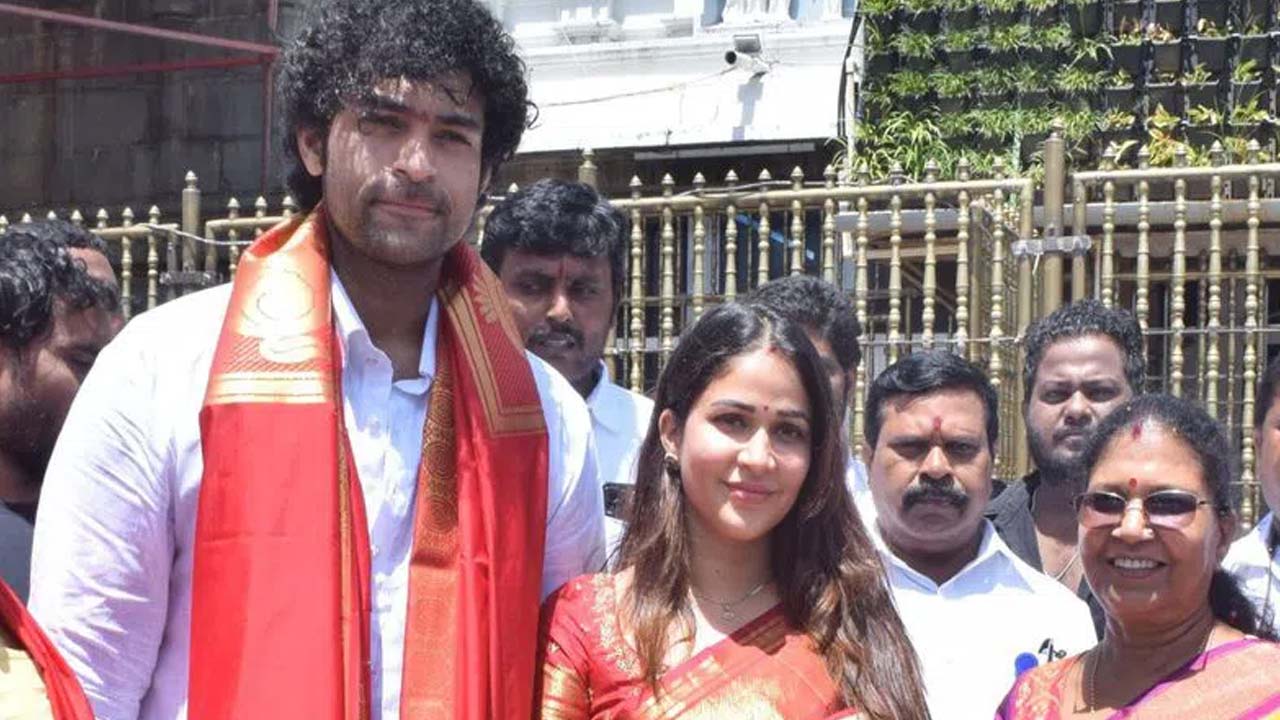 Varun Tej and his wife visited Lord Venkateswara in Tirumala