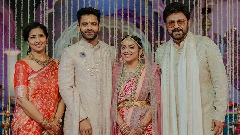 Daggubati's new couple in Tirumala. Venkatesh's daughter   son-in-law's video viral.