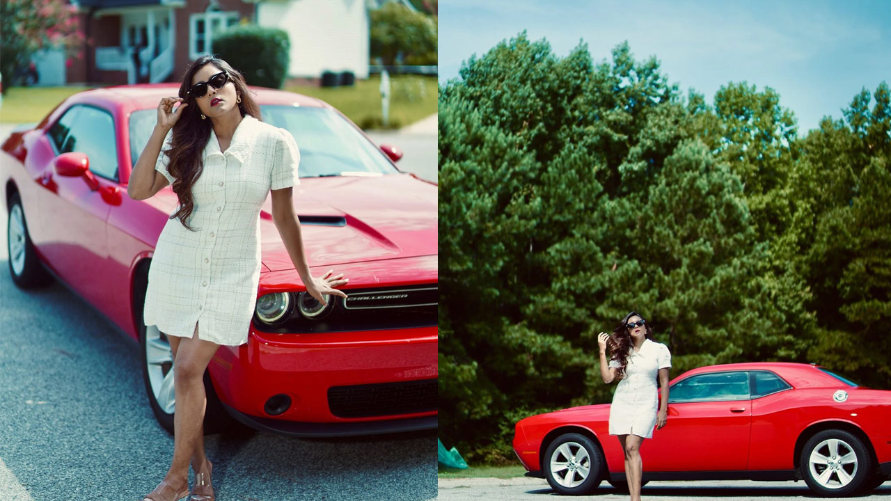 Varun Sandesh's Wife Stuns in Stylish Car Photos 