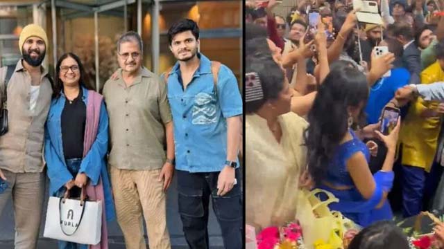 Vijay Devarakonda with his family in America