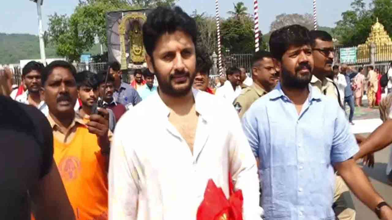 Actor Nithiin Seeks Tirumala Blessings Ahead of Robinhood Release Actor Nithiin Seeks Tirumala Blessings Ahead of Robinhood Release