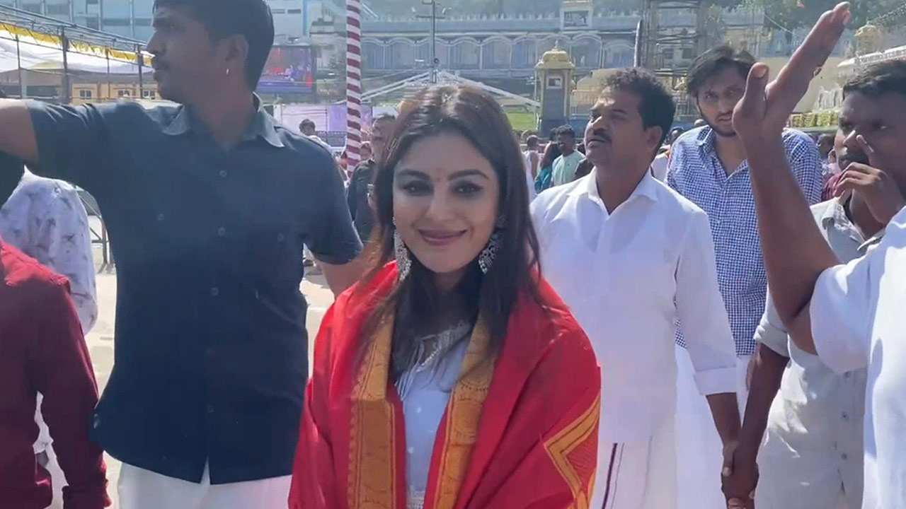 Actress Samyuktha and Celebrities Seek Blessings at Tirumala Temple