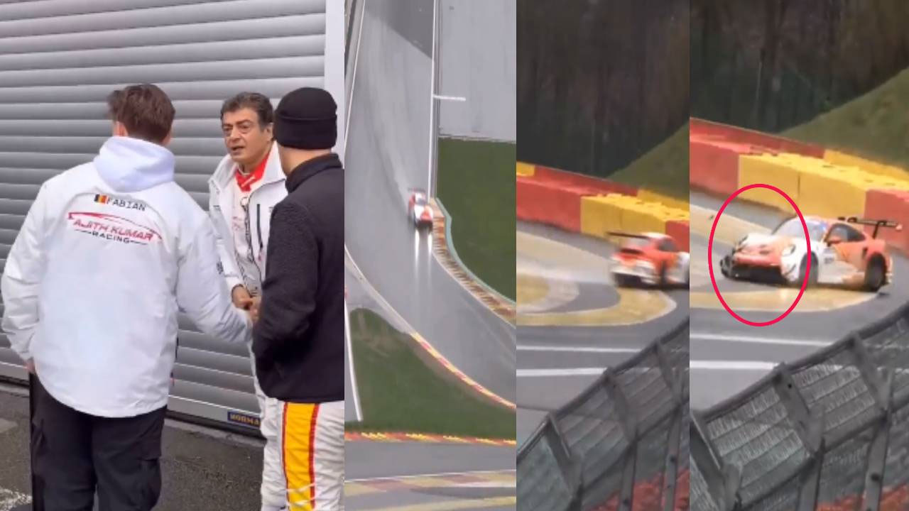 Ajith Kumar's Car Crashes In Belgium Race, He Escapes Without Injury Ajith Kumar's Car Crashes In Belgium Race, He Escapes Without Injury
