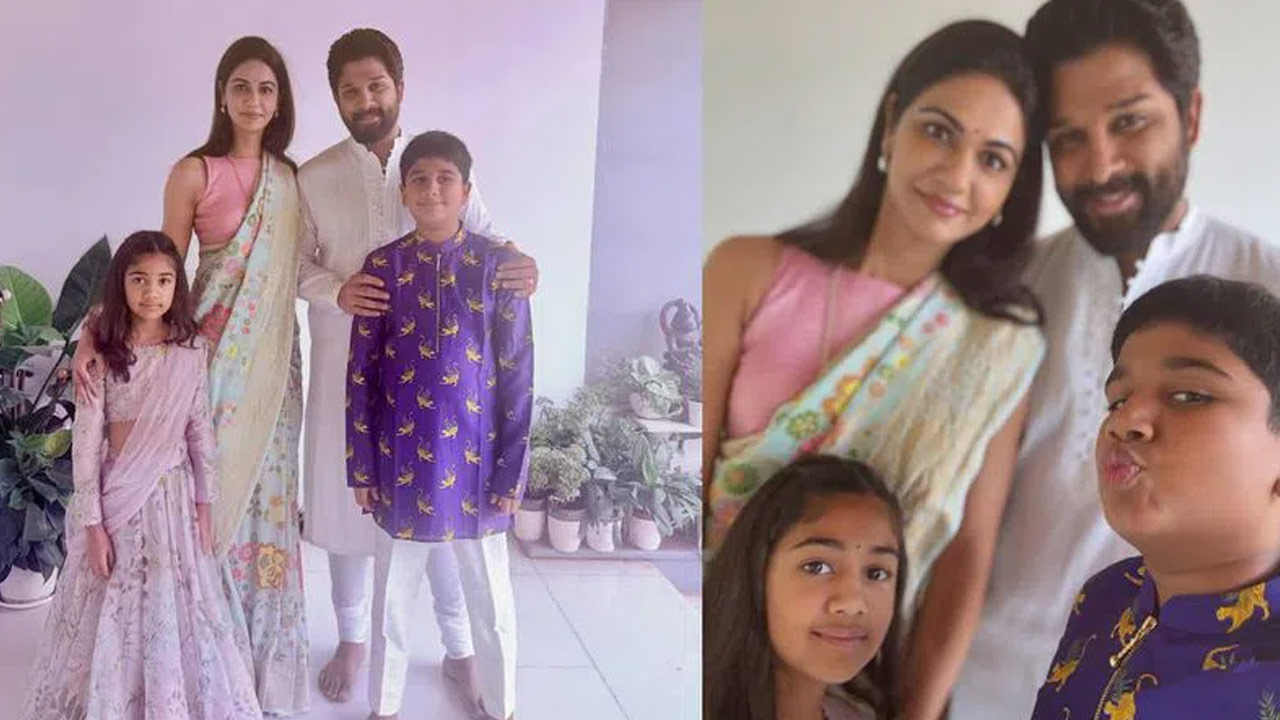 Allu Arjun's Sankranti Celebrations with Family After Pushpa 2 Success