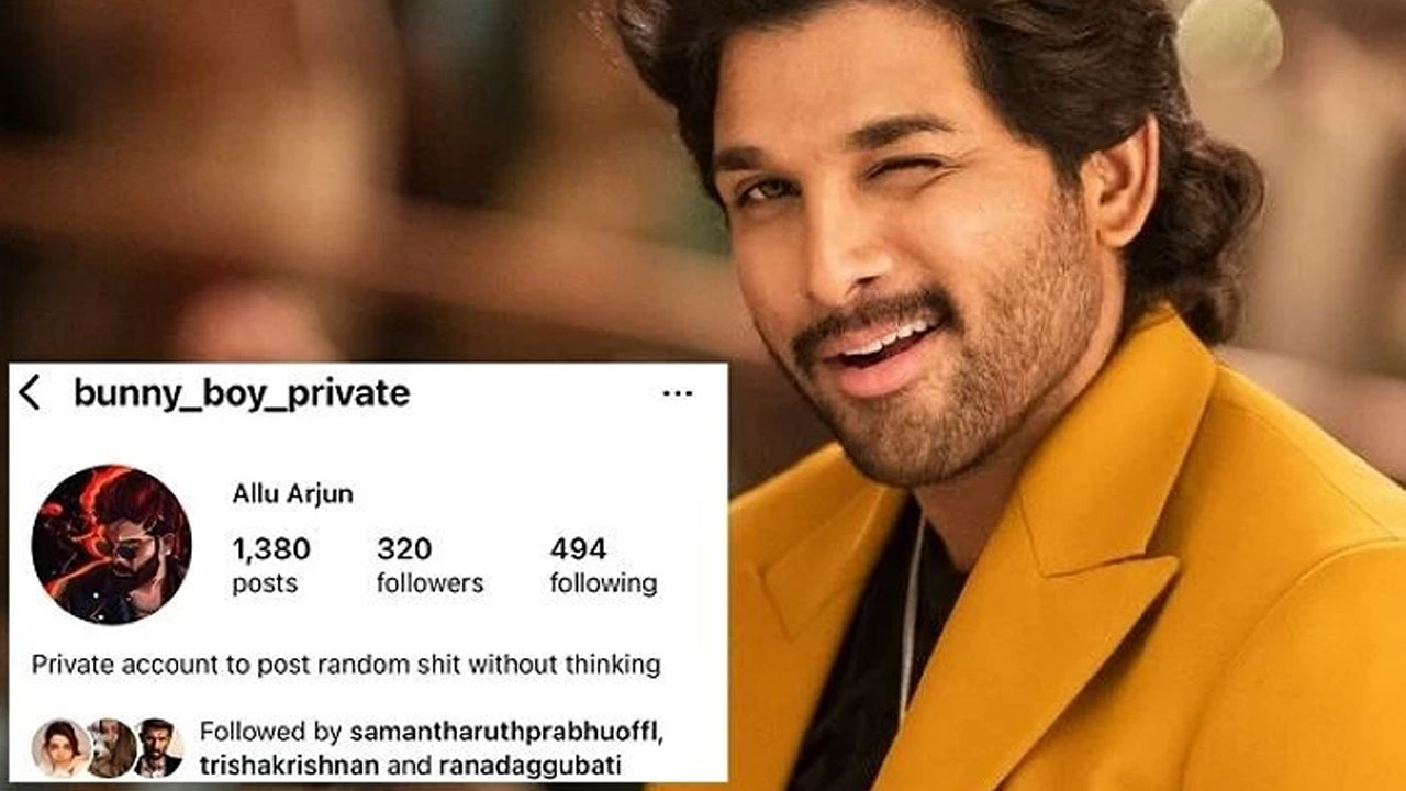 Allu Arjun's Secret Instagram Account 'Bunny Boy Private' Goes Viral